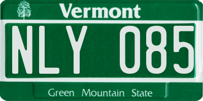 VT license plate NLY085