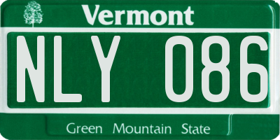 VT license plate NLY086