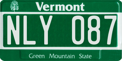 VT license plate NLY087
