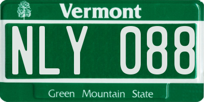 VT license plate NLY088