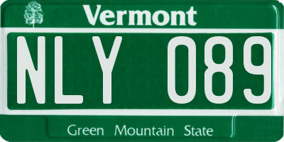 VT license plate NLY089
