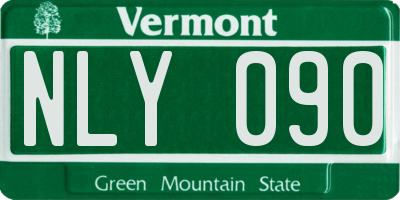 VT license plate NLY090