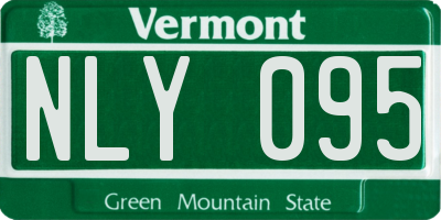 VT license plate NLY095