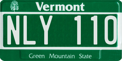 VT license plate NLY110