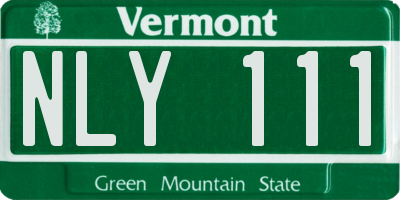VT license plate NLY111