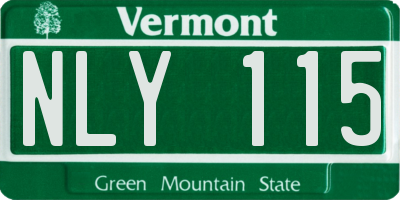 VT license plate NLY115