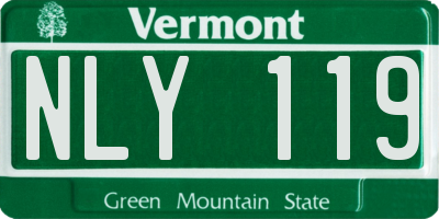 VT license plate NLY119