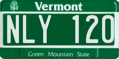 VT license plate NLY120