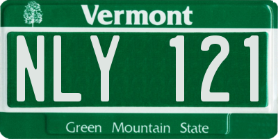 VT license plate NLY121