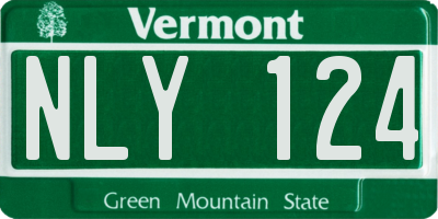 VT license plate NLY124