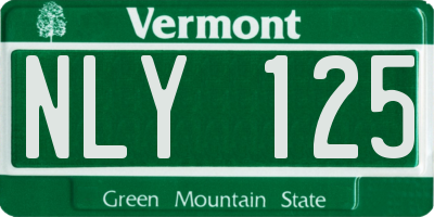 VT license plate NLY125