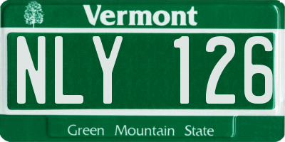 VT license plate NLY126