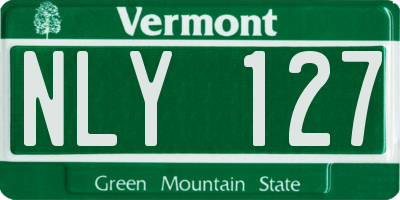 VT license plate NLY127