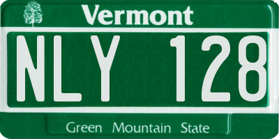 VT license plate NLY128