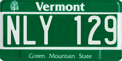 VT license plate NLY129