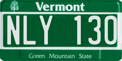VT license plate NLY130