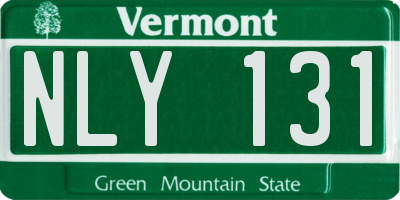 VT license plate NLY131