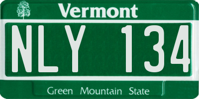 VT license plate NLY134