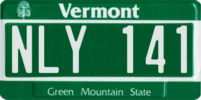 VT license plate NLY141