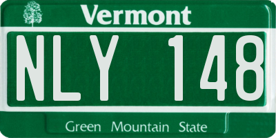 VT license plate NLY148