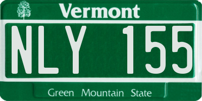 VT license plate NLY155
