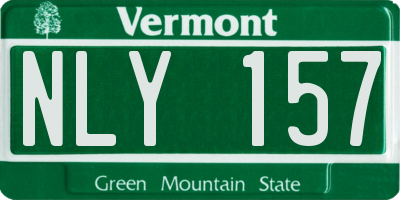 VT license plate NLY157