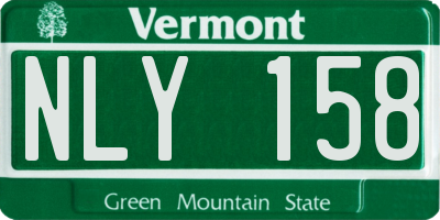 VT license plate NLY158