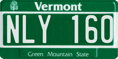 VT license plate NLY160