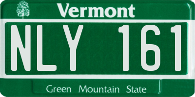VT license plate NLY161