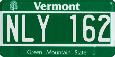 VT license plate NLY162