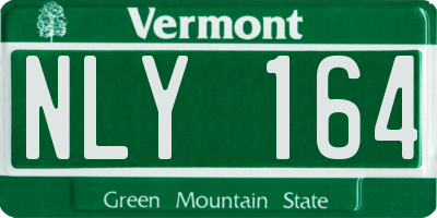 VT license plate NLY164
