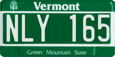 VT license plate NLY165