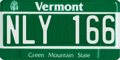 VT license plate NLY166