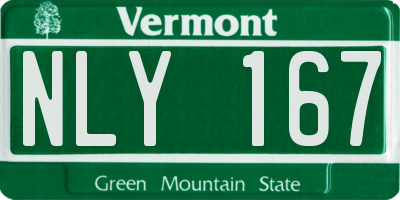 VT license plate NLY167