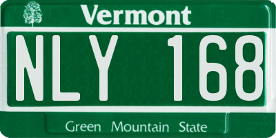 VT license plate NLY168