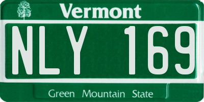 VT license plate NLY169