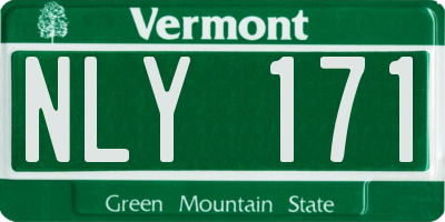 VT license plate NLY171