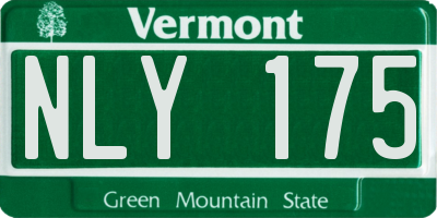 VT license plate NLY175
