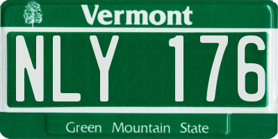 VT license plate NLY176