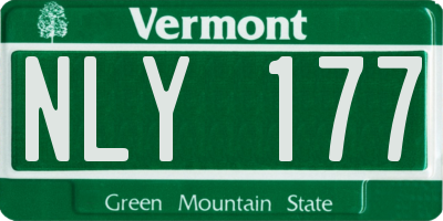 VT license plate NLY177