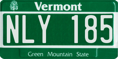VT license plate NLY185