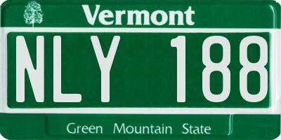 VT license plate NLY188