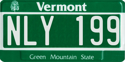 VT license plate NLY199