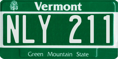VT license plate NLY211