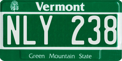 VT license plate NLY238