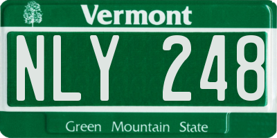 VT license plate NLY248