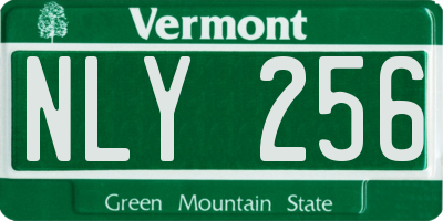 VT license plate NLY256