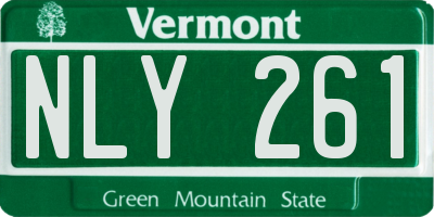 VT license plate NLY261