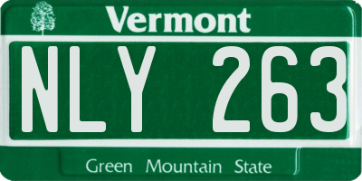 VT license plate NLY263