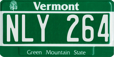 VT license plate NLY264